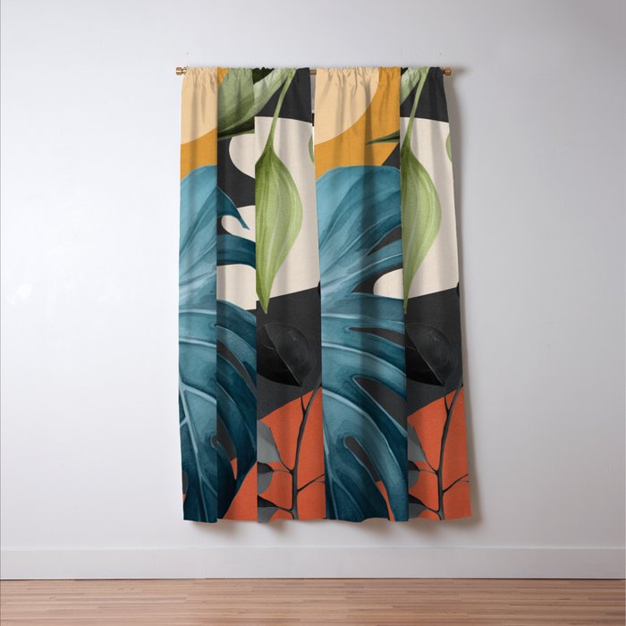 Abstract Tropical Art 19 Window Curtain Gallery Image 3
