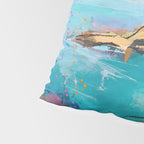Abstract Northern Ireland Coastline - Vibrant Irish Seascape Art Print Pillow Sham Gallery Image 4