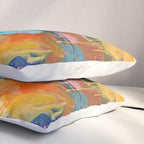 Abstract Northern Ireland Coastline - Vibrant Irish Seascape Art Print Pillow Sham Gallery Image 3