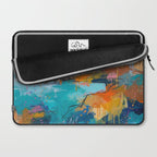 Abstract Northern Ireland Coastline - Vibrant Irish Seascape Art Print Laptop Sleeve Gallery Image 2
