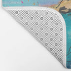 Abstract Northern Ireland Coastline - Vibrant Irish Seascape Art Print Bath Mat Gallery Image 2