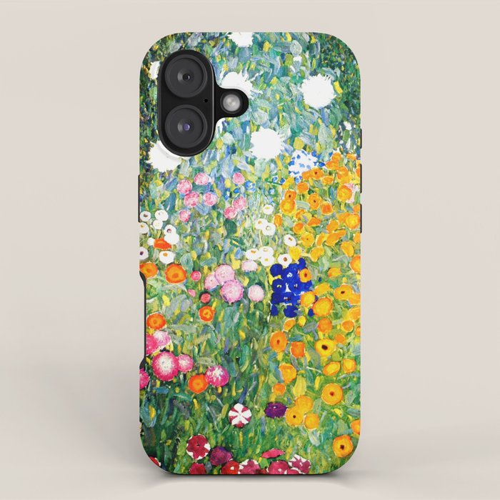 Gustav Klimt Flower Garden  vibrant iPhone Case Gallery Image 1