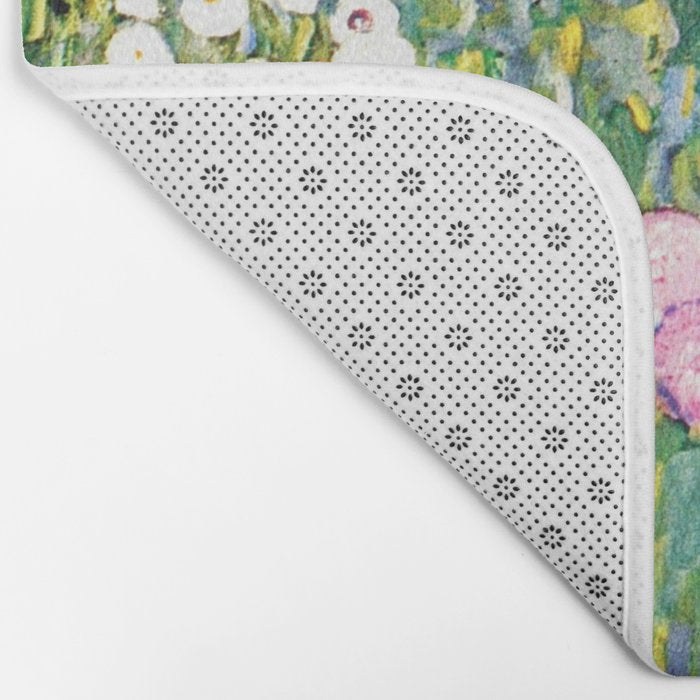 Gustav Klimt Flower Garden  vibrant Bath Mat Gallery Image 2