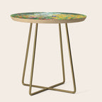 Gustav Klimt Flower Garden  vibrant Side Table Gallery Image 1