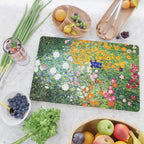 Gustav Klimt Flower Garden  vibrant Cutting Board Gallery Image 2