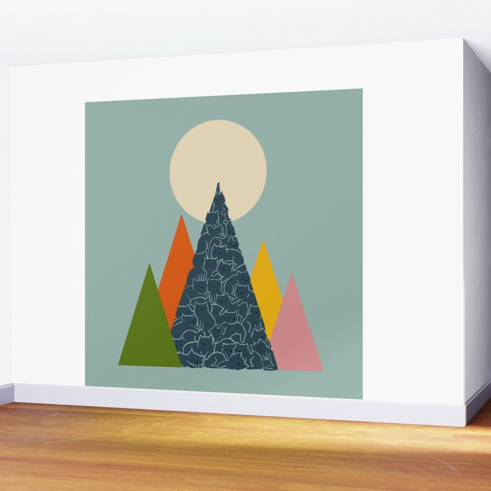 Cat Landscape 13 Wall Mural Gallery Image 2
