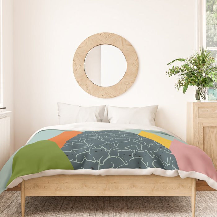 Cat Landscape 13 Duvet Cover Gallery Image 3