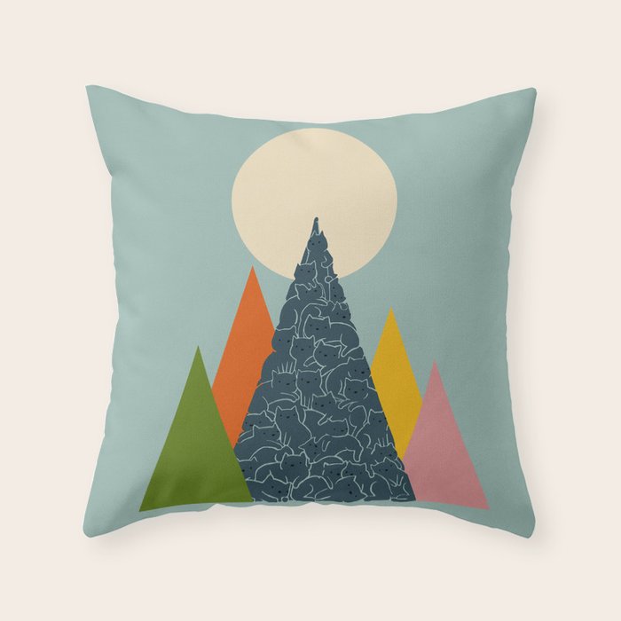 Cat Landscape 13 Throw Pillow Gallery Image 6