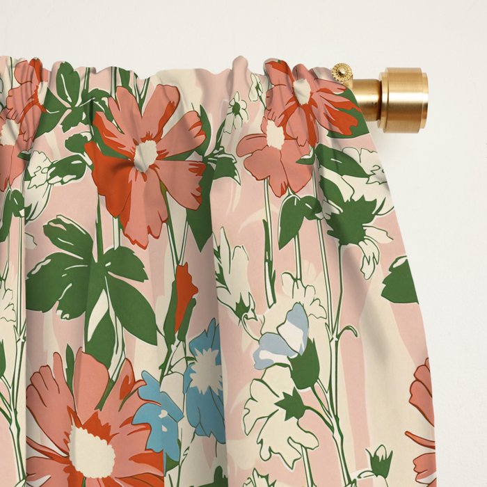 Botanical Nostalgia Hand Painted Window Curtain Gallery Image 2