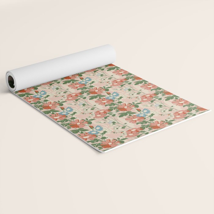 Botanical Nostalgia Hand Painted Yoga Mat Gallery Image 2
