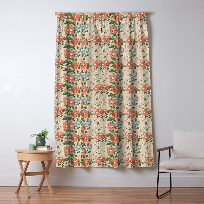 Botanical Nostalgia Hand Painted Window Curtain Gallery Image 5