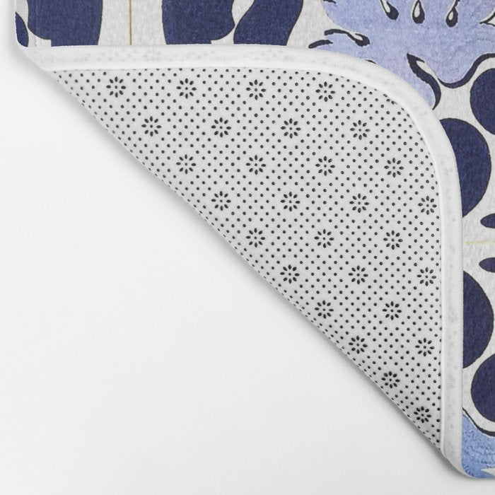 Azulejos, moroccan tiles, Painted tiles, blue, white, portugal Bath Mat Gallery Image 2