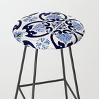 Azulejos, moroccan tiles, Painted tiles, blue, white, portugal Stool Gallery Image 2