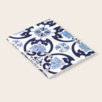 Azulejos, moroccan tiles, Painted tiles, blue, white, portugal Notebook Gallery Image 2