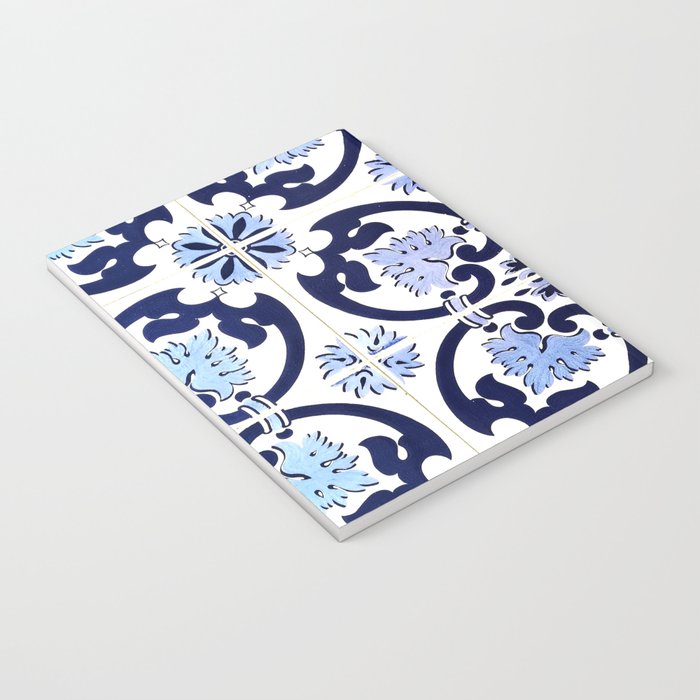 Azulejos, moroccan tiles, Painted tiles, blue, white, portugal Notebook Gallery Image 3