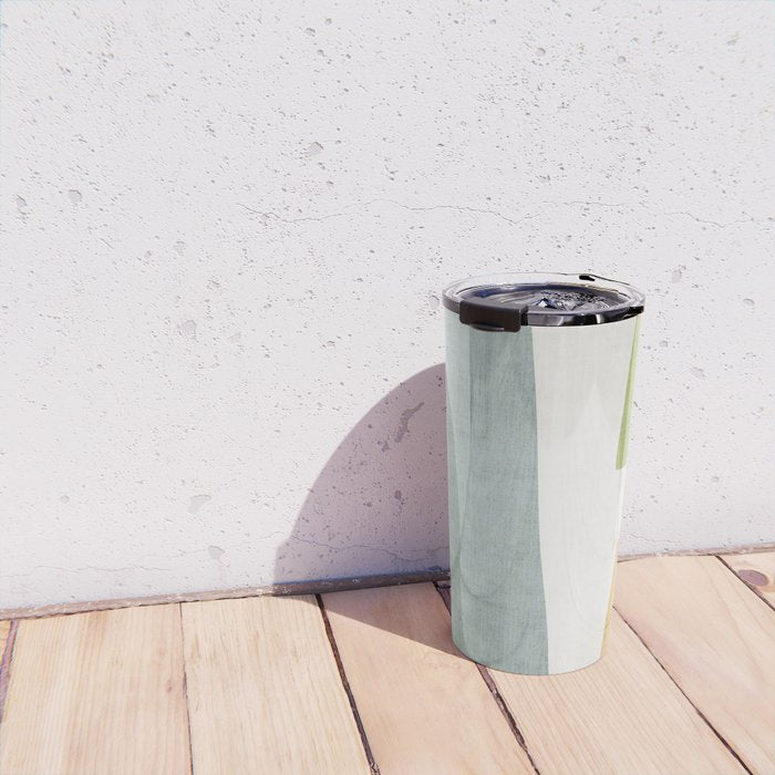 Organic Shapes Modern Colors Linen Artwork Travel Mug Gallery Image 4