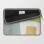 Organic Shapes Modern Colors Linen Artwork Laptop Sleeve Gallery Image 2