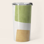 Organic Shapes Modern Colors Linen Artwork Travel Mug Gallery Image 2