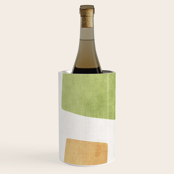 Organic Shapes Modern Colors Linen Artwork Wine Chiller Gallery Image 3