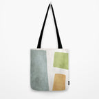 Organic Shapes Modern Colors Linen Artwork Tote Bag Gallery Image 2