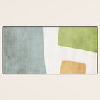 Organic Shapes Modern Colors Linen Artwork Desk Mat Gallery Image 3