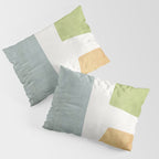 Organic Shapes Modern Colors Linen Artwork Pillow Sham Gallery Image 3