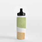 Organic Shapes Modern Colors Linen Artwork Water Bottle Gallery Image 2