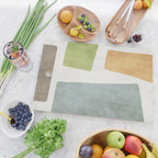 Organic Shapes Modern Colors Linen Artwork Cutting Board Gallery Image 2