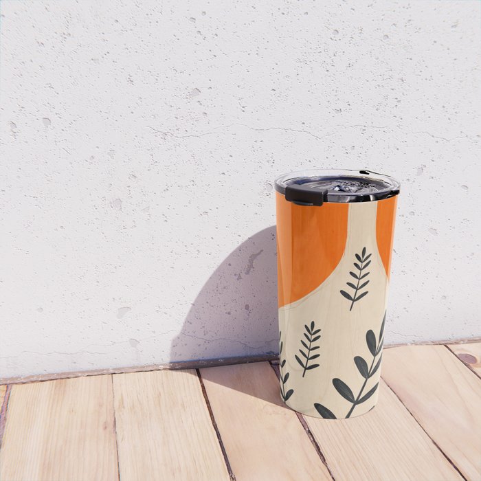 Minimal Abstract Art Vase 24 Travel Mug Gallery Image 4
