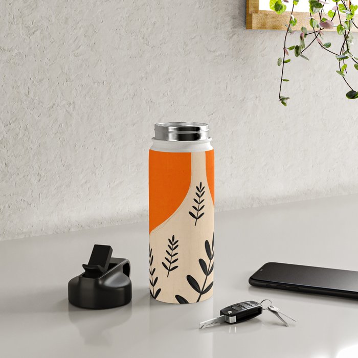 Minimal Abstract Art Vase 24 Water Bottle Gallery Image 4