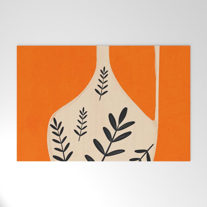 Minimal Abstract Art Vase 24 Welcome Mat Gallery Image 1