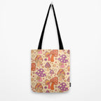 Purple & Orange Magic Mushrooms Tote Bag Gallery Image 2
