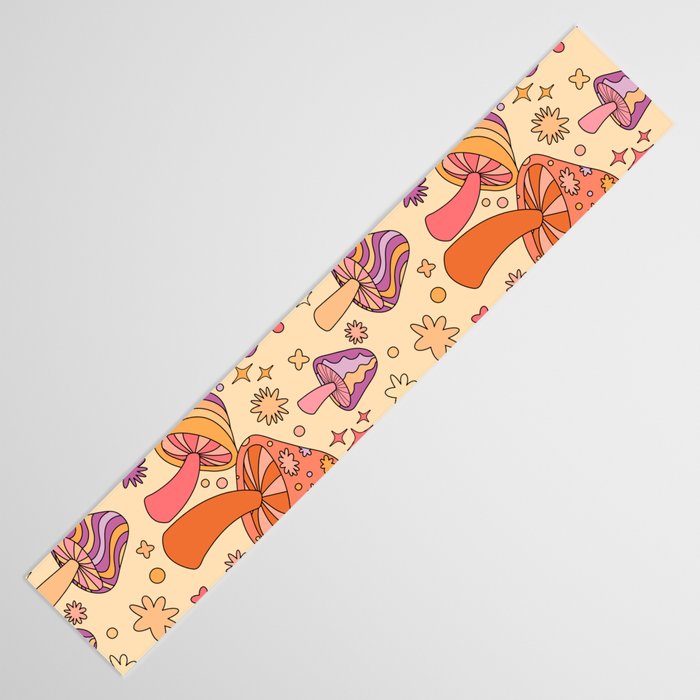 Purple & Orange Magic Mushrooms Table Runner Gallery Image 3