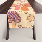 Purple & Orange Magic Mushrooms Table Runner Gallery Image 1