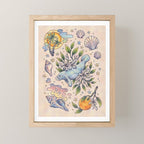 Orange Blossom Manatee | Ocean Nature Art Mini Art Print Gallery Image 1