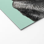 Bubble Gum Black Pug in Green Welcome Mat Gallery Image 2