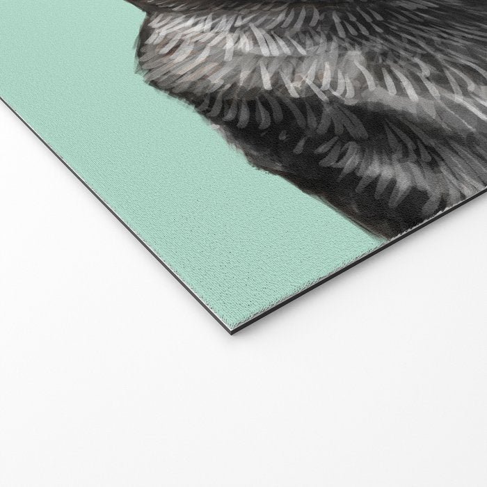 Bubble Gum Black Pug in Green Welcome Mat Gallery Image 2