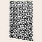 Black and white love heart checkered pattern Wallpaper Gallery Image 2