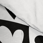 Black and white love heart checkered pattern Comforter Gallery Image 4