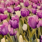 Purple tulips field  Coffee Mug Gallery Image 2