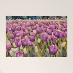 Purple tulips field  Welcome Mat Gallery Image 1
