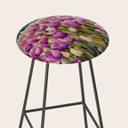 Purple tulips field  Stool Gallery Image 2