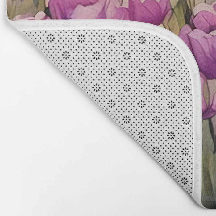 Purple tulips field  Bath Mat Gallery Image 2