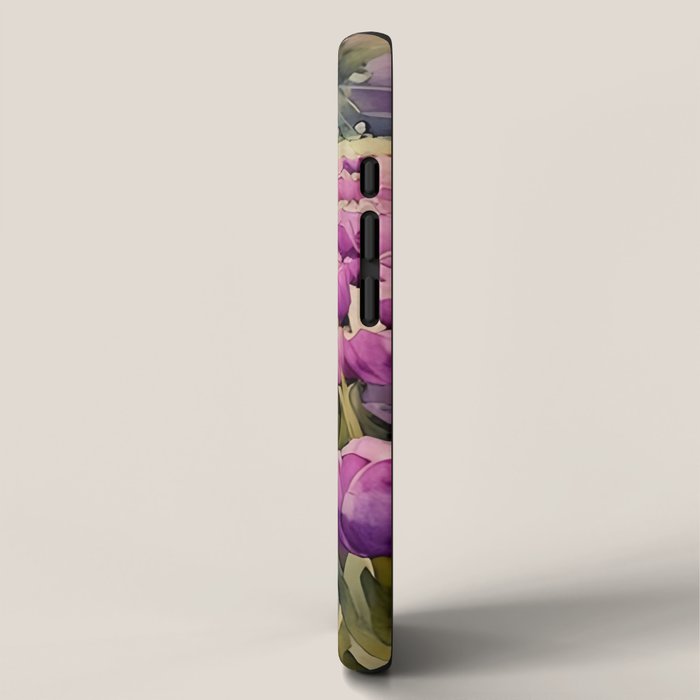 Purple tulips field  iPhone Case Gallery Image 2