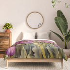 Purple tulips field  Comforter Gallery Image 3