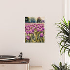 Purple tulips field  Poster Gallery Image 2
