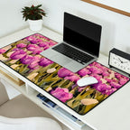 Purple tulips field  Desk Mat Gallery Image 2