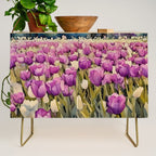 Purple tulips field  Credenza Gallery Image 1
