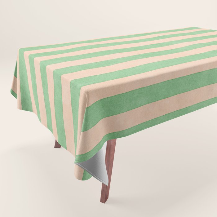 STRIPES 001 N - Lime Tablecloth Gallery Image 1