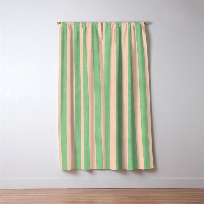 STRIPES 001 N - Lime Window Curtain Gallery Image 3